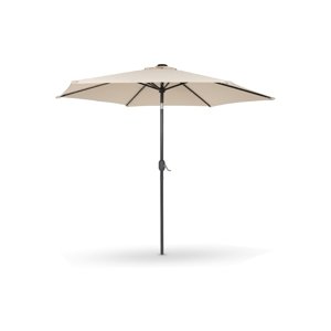 Home&Garden Zahradní slunečník Malta 270 cm Grey / Ecru s LED osvětlením