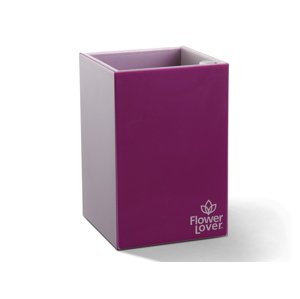 Plastkon Samozavlažovací květináč Cubico 9x9x13,5 cm, fialový