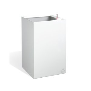 Plastkon Samozavlažovací květináč Cubico 27x27x42 cm, bílý