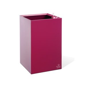 Plastkon Samozavlažovací květináč Cubico 27x27x42 cm, fialový