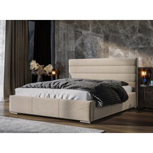 Comforteo Postel Sylvi 100x200 cm, snížené čelo 86 cm, verze standard, bez úložného prostoru, bez roštu, F4 nožky chrom, Fresh 32