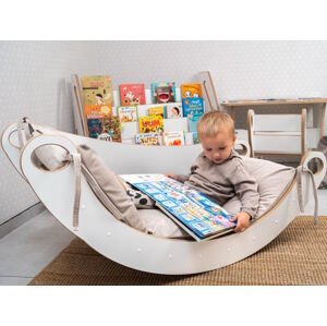 AMBRILO Montessori houpačka bílá MDF XXL 6v1