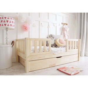 Luletto Postel Basic Love Duo Plus 80xx200 cm, Bílá, s výsuvnou přistýlkou, výřez