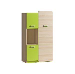 Dolmar Kombinovaná šatní skříň Lorento L5 Jasan / zelená