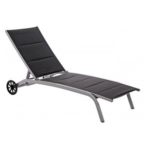 Home&Garden Zahradní lehátko Ibiza Silver / Black