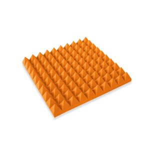 Mega-acoustic Akustická pěna jehlan oranžový 50x50x5 cm