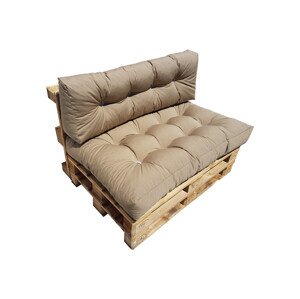 Natalia Set polstrování na pohovku z palet 120 x 80 cm - hnědá