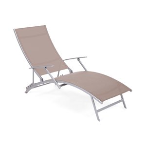 Home&Garden Zahradní lehátko Summer II Silver / Taupe