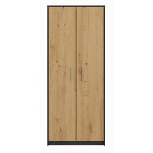 Regál Oliv 2D - antracit/dub artisan