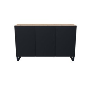 Komoda Leo Dub artisan-černá 150 cm
