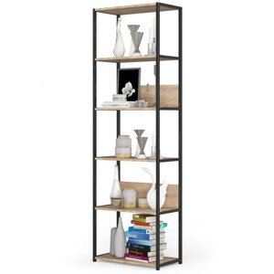 Regál 60 cm černá/dub sonoma