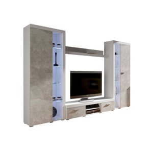 Obývací stěna OLIMP XL beton LED Osvětlění: