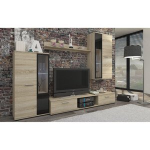 Obývací stěna OSKAR dub sonoma LED Osvětlění: