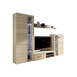 Obývací stěna OLIMP dub sonoma LED Osvětlění: