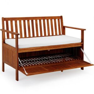 Zahradní lavice s úložným boxem - 120 cm x 59 cm x 90 cm