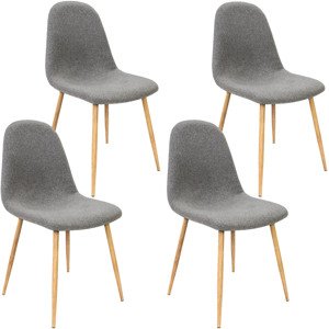 Designové jídelní křeslo 4ks s tmavě-šedým potahem