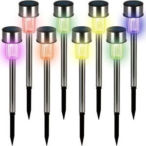 Sada 8 LED solárních lamp - barevné