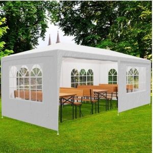 Party stan Rimini 3x6 m - boční stěny + oblouková okna - bílá