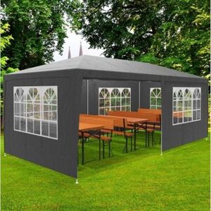 Party stan Rimini 3x6 m - boční stěny + oblouková okna - antracit