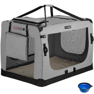 Přenosná taška pro psa XXL 90x61x65cm - šedá