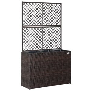 Květinový box s vypletem - hnědý