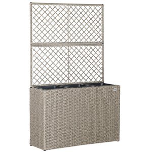 Květinový box s vypletem - krémový
