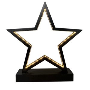 Vánoční hvězda s LED osvětlením - černá