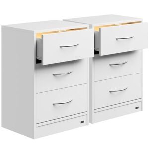 Sada 2 ks nočních stolků Eloise 54x39x28 cm - LED bílá