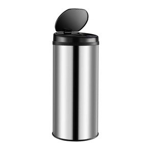 Bezdotykový odpadkový koš s USB 30l - stříbrný