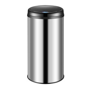 Bezdotykový odpadkový koš s USB 40l - stříbrná