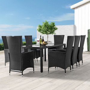 Zahradní ratanový set Rimini Plus - černý