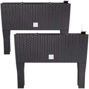 Sada 2 ks květináčů 60x25x46 cm - antracit